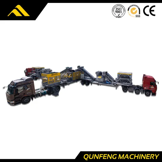 Professional Factory Qunfeng Fully Automatic Block Production Line Mobile Building Waste Production Line