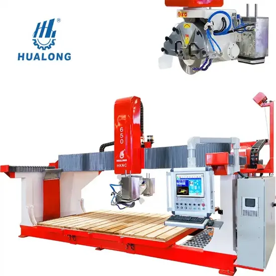 Hualong Machinery Hknc-650X CNC Granite 5 Axis Bridge Saw Cutting Machine