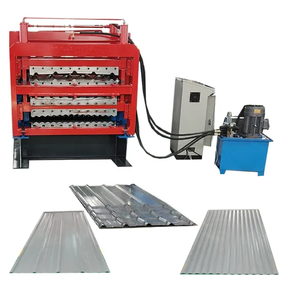 Three Layer Metal Corrugated Iron Ibr Trapezoidal Roofing Panel Tile Making Machine