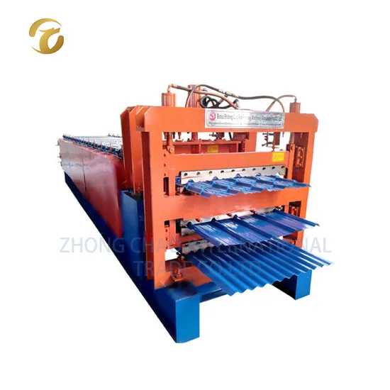 High Quality Three Layer Roofing Panel Corrugated Sheet Cold Roll Forming Machine