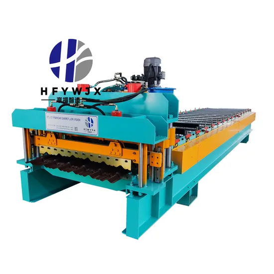 980 Type Colored Glazed Steel Tile Roof Panel Roll Forming Machine