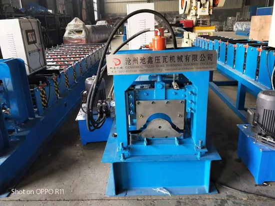 312 Roof Ridge Cap Steel Panel Glazed Tiles Roll Forming Making Machine