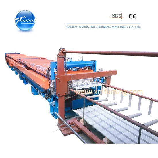 Good Price 40gp Fuming Container Xiamen Corrugated Roof Sheet Forming Machine Bondek Roll Former with CE