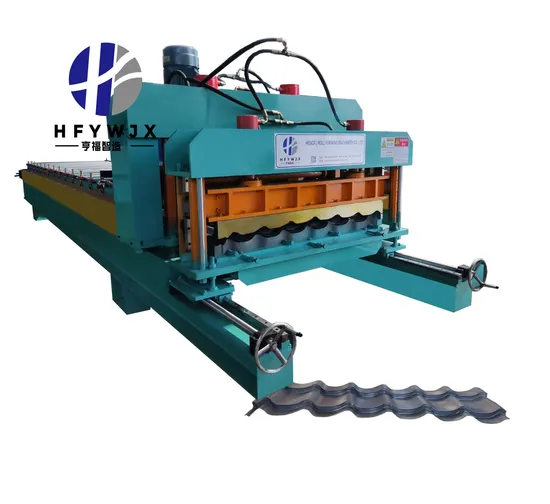 1100 Roof Deck Sheet Plate Glazed Tile Making Machine Cold Roll Forming Machine