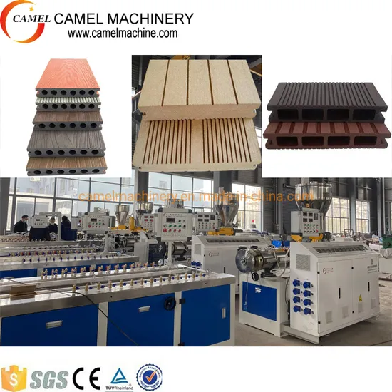 Camel WPC Wood Plastic Composite Decking Floor Extruder Making Machine PE Wood Plastic Profile Extrusion Machine Line