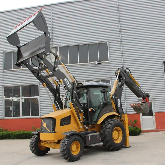China Wheel Loader Factory Hot Sale Backhoe Wheel Loader Backhoe Excavtor Loader with 4 in 1 Bucket