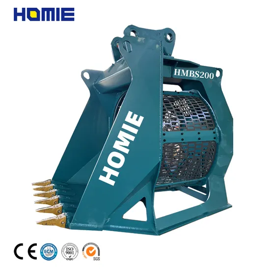 Homie Customized Rotary Soil Screen Rotating Screen Excavator Attachments Loader Mesh Screen Durable Rotating Skeleton Sieve Excavator Screen Bucket for Sale