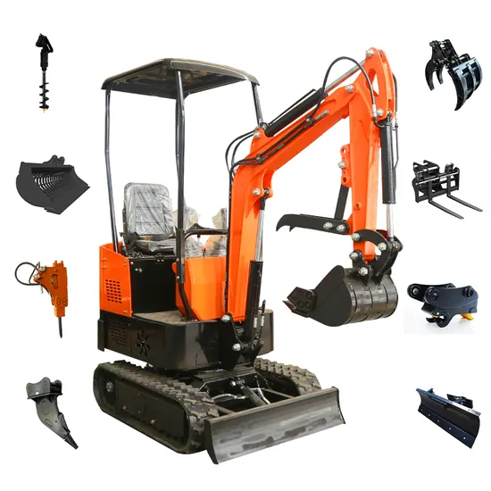 1 Ton Small Track Excavator with Rubber Tracks and Accessories/Mini Excavator/Crawler Excavator with Bucket/Engineering Construction Digger/Disshell/Shovel/Grab