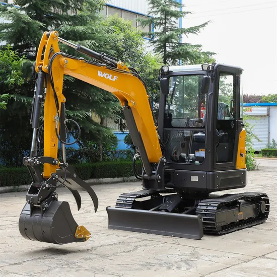 New Wolf Hydraulic Euro5/EPA Engine We35 Mini/Small/Compact Digger on Tracks 3.5 T/Ton 3500kg Agricultural Hydraulic Mini Bagger/Excavator/Digger for Crawler