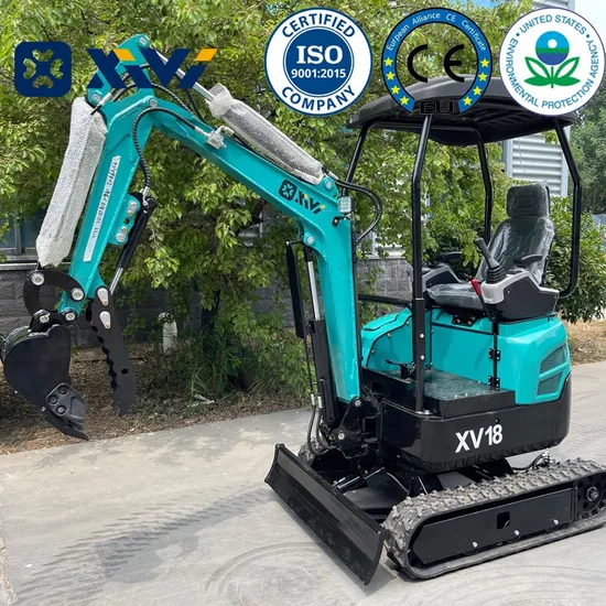 Xv18 Free Shipping Small Excavator/Digger Used Kubota Engine 1.8 Ton EPA /CE Agricultural Machine