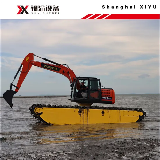 Xiyu Amphibious Excavator with Floating Pontoon