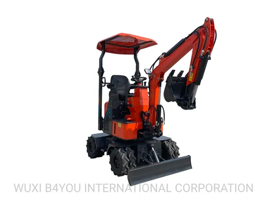 1.2 Ton Popular Rdt-120A Mini Digger Wheel Excavator 0.6ton 0.8ton 1ton 1.8 Ton