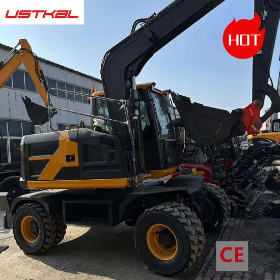 China Wheel Excavator Machine Pw85 8.5ton with Customizable Product Customization Options