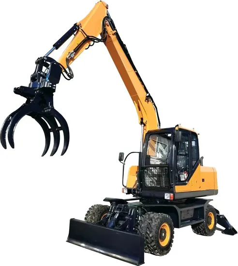 8800kg with CE Hydraulic Wheel Dw-88W Mini Small Digger Grab Loader Excavator