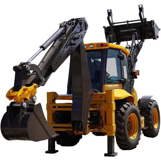 Construction Machinery 4WD Farm Compact Front End Wheel Loader Excavator Backhoe