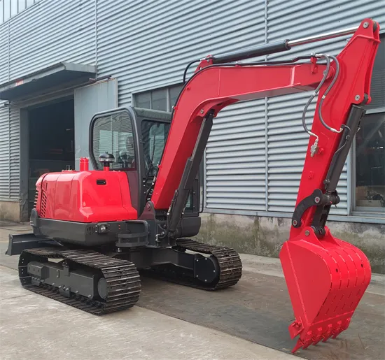 CE Certificated Euro5 6 Ton Mini Hydraulic Crawler Excavator with Various Attachments for Handle and Haul Materials Like Soil and Gravel