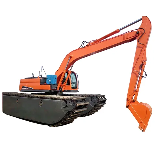 Amphibious Excavator Undercarriage Floting Swamp Buggy Long Boom Towable Backhoe Crawler Wheel Excavator for Sale