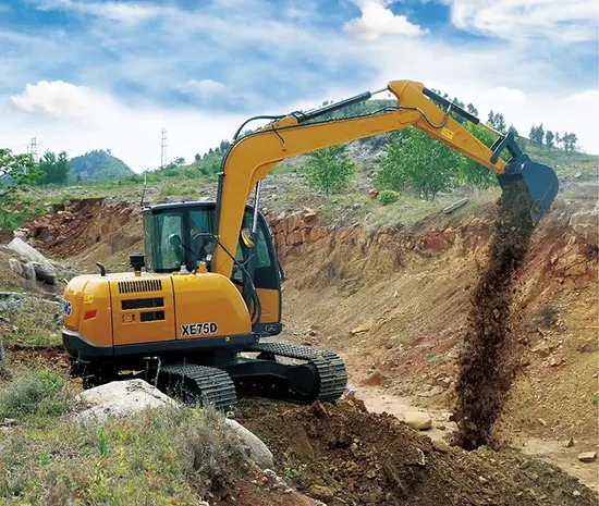 Brand New Mini Digger Excavator Machine Xe75D 7.5t 7 Ton 7.5 Ton Hydraulic Small Crawler Excavator with Attachments for Sale