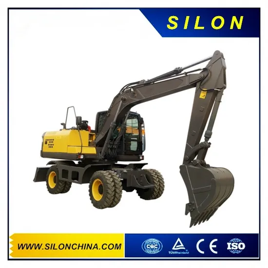 15t Construction Machinery Wheeled Diggers Mini Wheel Excavator