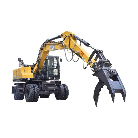 Jg150s 12.5 Ton Rock Grapple Equipment Wheel Excavator for Stone Grab
