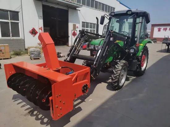 CE Tz-11 Series 4 Wheel Tractor Mini 4 in 1 Front End Loader Can with Dozer Blade Forklift Snowblower Backhoe