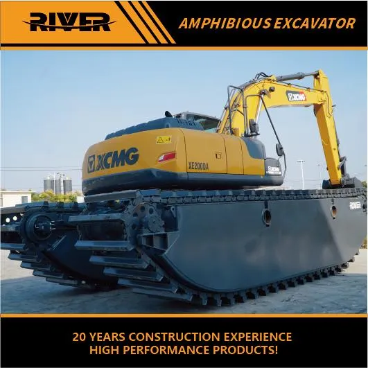 Machine Designed for Swampy & Marshy Areas, Soft Terrain Swamp Excavator Use for Canals, Shorelines Wetland Areas Heavy Duty Amphibious Dredger