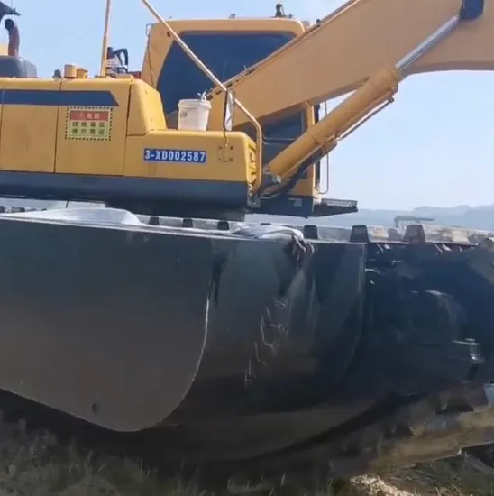 Multifunctional Amphibious Excavator Equipped with Pontoons for Diverse Water and Land Projects