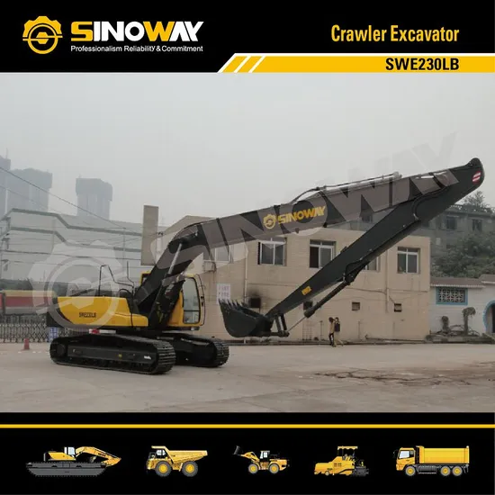 21ton Hydraulic Tracked Crawler Excavators with Long Reach Boom