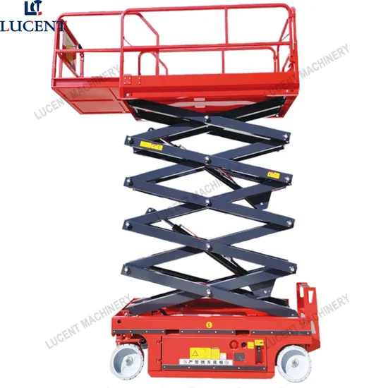 Discount Price Electric 4-16m Aerial Lift Work Platform Mobile Scissor Lift