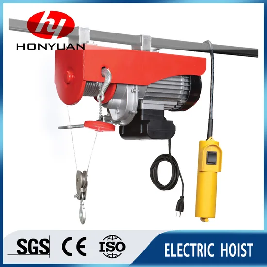 Mini Electric Wire Rope Hoist Chain Block with Trolley Single Speed Double Speed 0.5-20t (CD1/MD1) Chain Hoist Lifting Machine