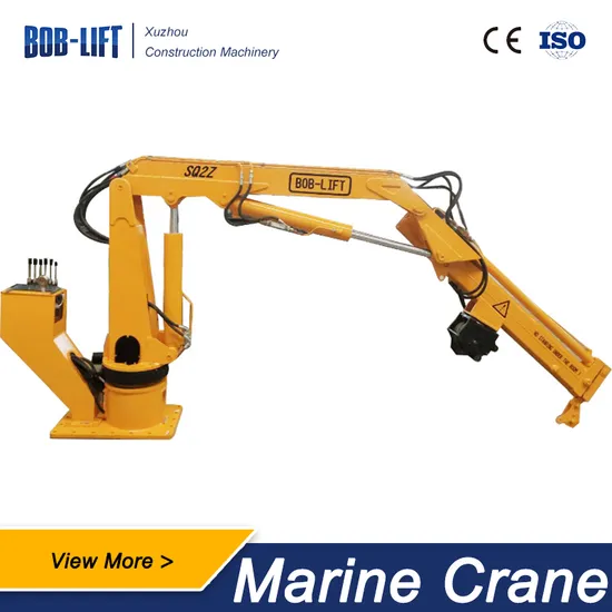 2 Ton Electric Motor Hydraulic Crane Knuckle Boom Marine Manufacturer