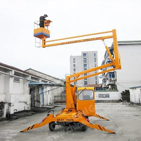 Construction Industry Electric Battery Scaffold Hydraulic Crank-Arm Lifting Table Truck Car Mounted Articulated Boom Electric Lift Aerial Work Platform