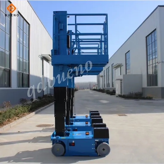 Bueno 4-18m Vertical Electric Hydraulic Single Person Lift Aerial Mobile One Man Lift for Sale with CE Certificate