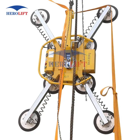 600kg 800kg Portable Manual Suction Cup Sucker Equipment Pneumatic Glass Vacuum Lifter