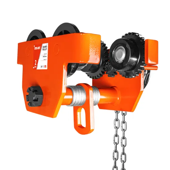 Toyo-Intl Factory Wholesale Gcl-B Type Manual Gear Trolley 1t 2t 5t 5m Geared Trolley for Hoist