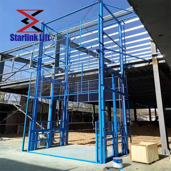1-50tons High Quality Hydraulic Cargo Lift Warehouse Goods Lifting Platform Manufacturer Customized Vertical Hydraulic Guide Rail Cargo Lift