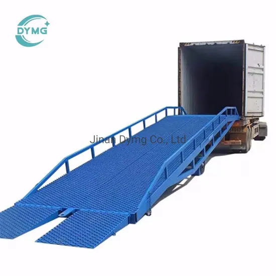 Dymg 6ton 8ton 10ton 12ton 15ton 20ton Mobile Loading Unloading Ramp for Container Yard Ramp Forklift Ramp Dock Leveler Container Ramp Dock Ramp Steel Ramp