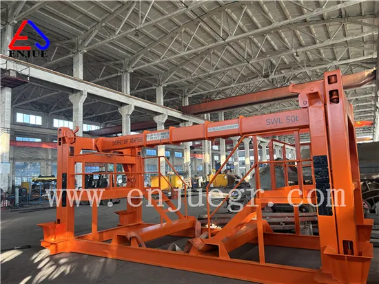 20-40 Feet 50t Telescopic Over Height Lifting Frame for Flat Rack Container Spreader Bar Reach Stacker Adapter
