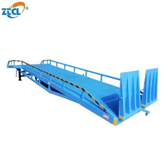 Ztcl 6tons 8ton 10ton 12ton 15ton Mobile Loading Unloading Ramp for Container Yard Ramp Forklift Ramp Dock Leveler Container Ramp Dock Ramp Steel Ramp