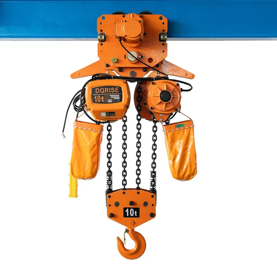 Customized Capacity Lifting Height 9m Ring Chain Electric Chain Hoist with Trolley 10 Ton