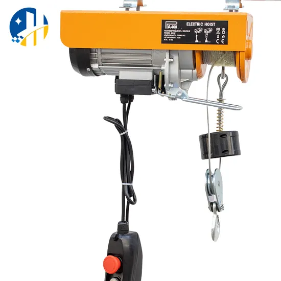 Custom Shell Color IP54 200kg Lifting Weight PA Type Mini Electric Hoist for Bridge Crane Manufacture Made in China