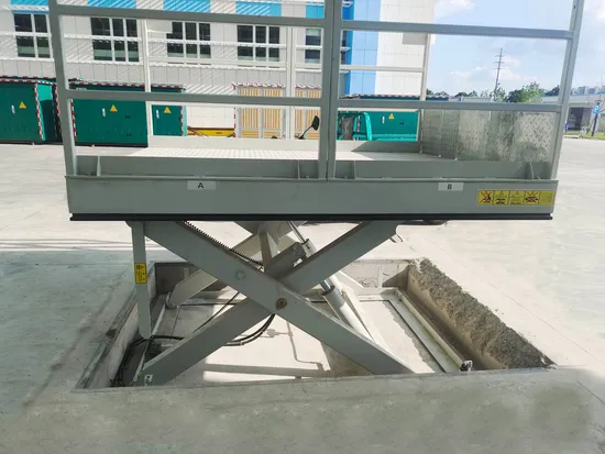 Loading Dock Table with Handrail and Loading Flap for Loading and Unloading