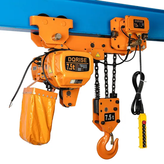 7.5 Ton 3 Phases Motorized Trolley Type Electric Chain Hoist for Construction