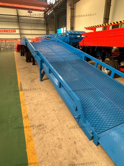 8ton 10ton 12ton 15ton Mobile Loading Unloading Ramp for Container Yard Ramp Forklift Ramp Dock Leveler Container Ramp Dock Ramp Steel Ramp