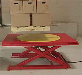 Lower Profile Lift Table with Turntable