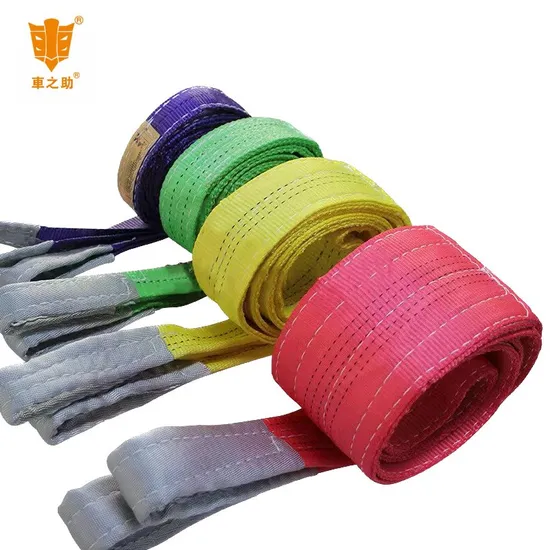 Certificated Hot Sell Lifting Sling 100% Polyester Webbing Belt Carry Heavy Work