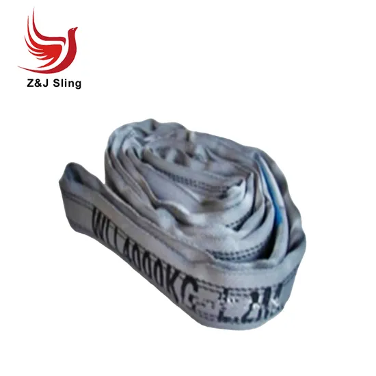 4t*1m Grey Double Sleeve Polyester Endless Round Sling for Lifting