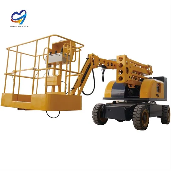 8-22-24-26m Telescopic Folding Boom Elevator Mobile Trailer Articulated Lifting Platform Crawler Boom Elevator Curved Boom Lift