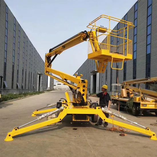 Aerial Work Platform Towable Articulated Boom Lift with Diesel Electric Battery Power