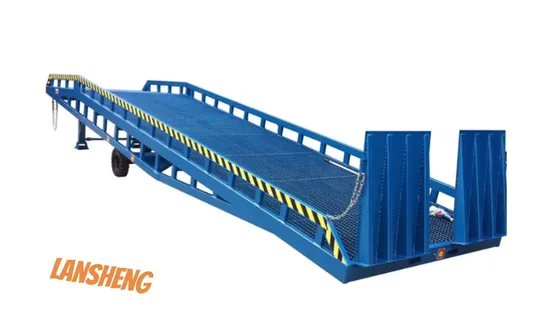 Lansheng10ton Loading Dock Forklift Ramp Mobile Load Ramp Forklift Dock Ramp Scissor Lift Dock Ramp Mobile Boarding Bridge Loading Dock Forklift Ramp